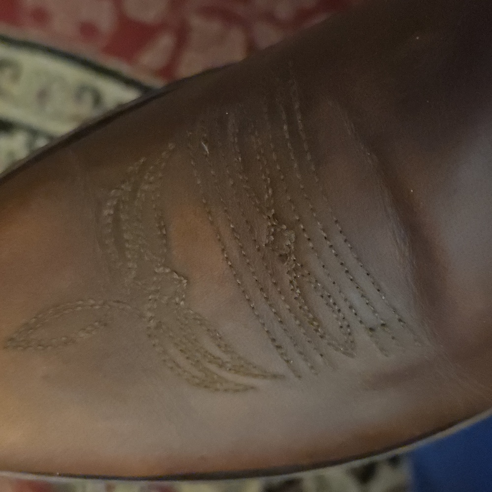Classic Brown Embroidered Western Heeled Boots - Picture 12 of 12